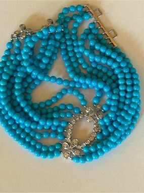 Rare Vintage Cathy Waterman Platinum Diamond Turquoise Bracelet